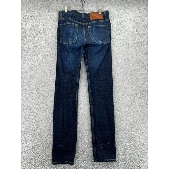 Naked & Famous Jeans Men 30 (Fits 30x34) Stretch Buttonfly Whiskers Medium Wash - Picture 2 of 13